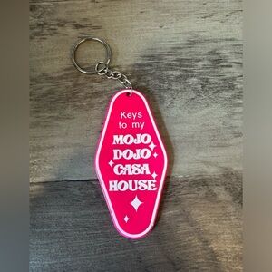 New Mojo Dojo Casa House Keychain in Hot Pink Barbie Ken